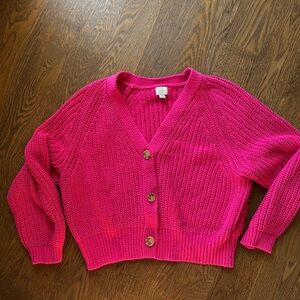 Hot pink cardigan